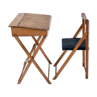 Folding desk and chair for children