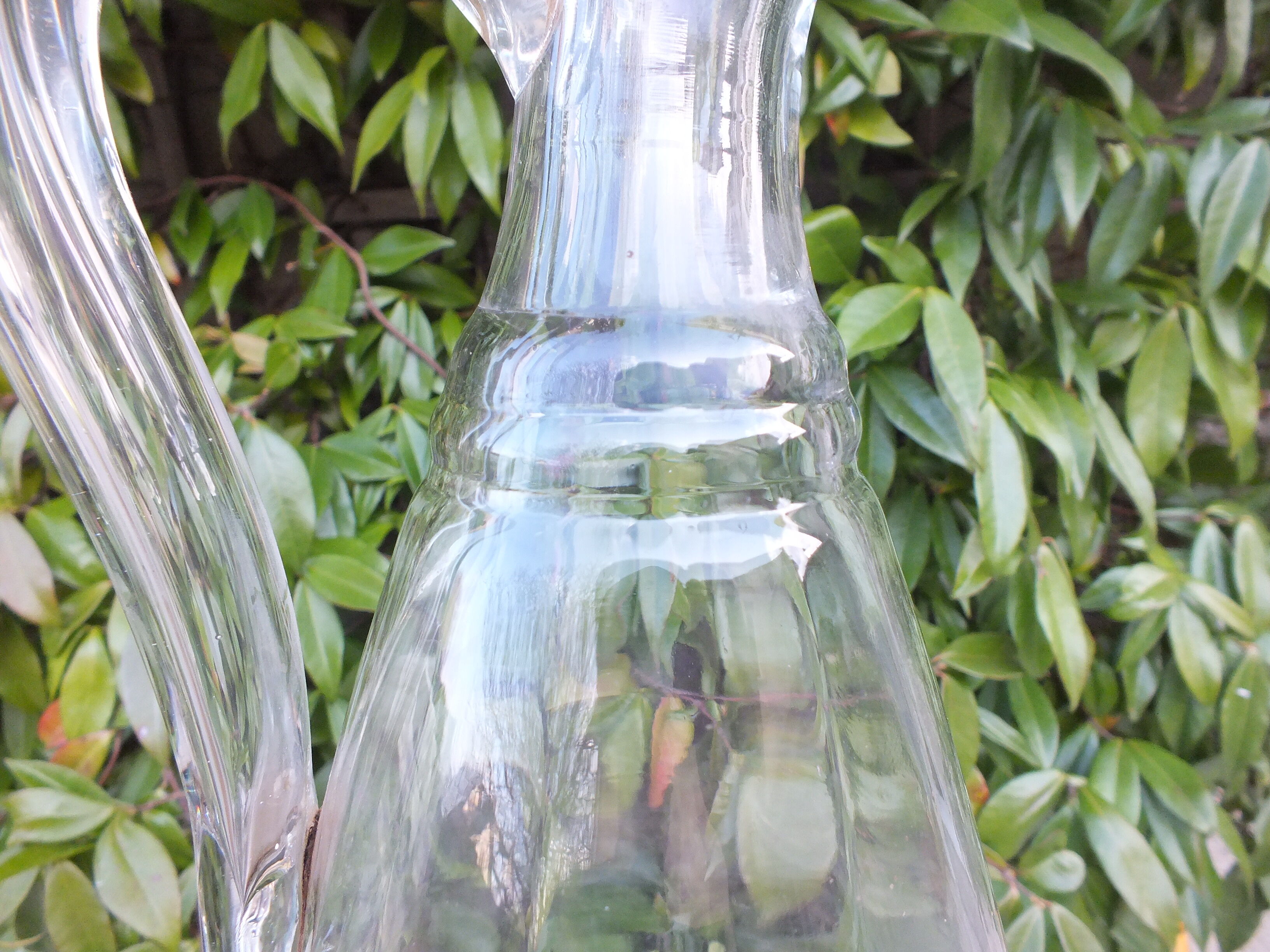 Grand pichet à cidre en verre soufflé Normandie 19ème siècle