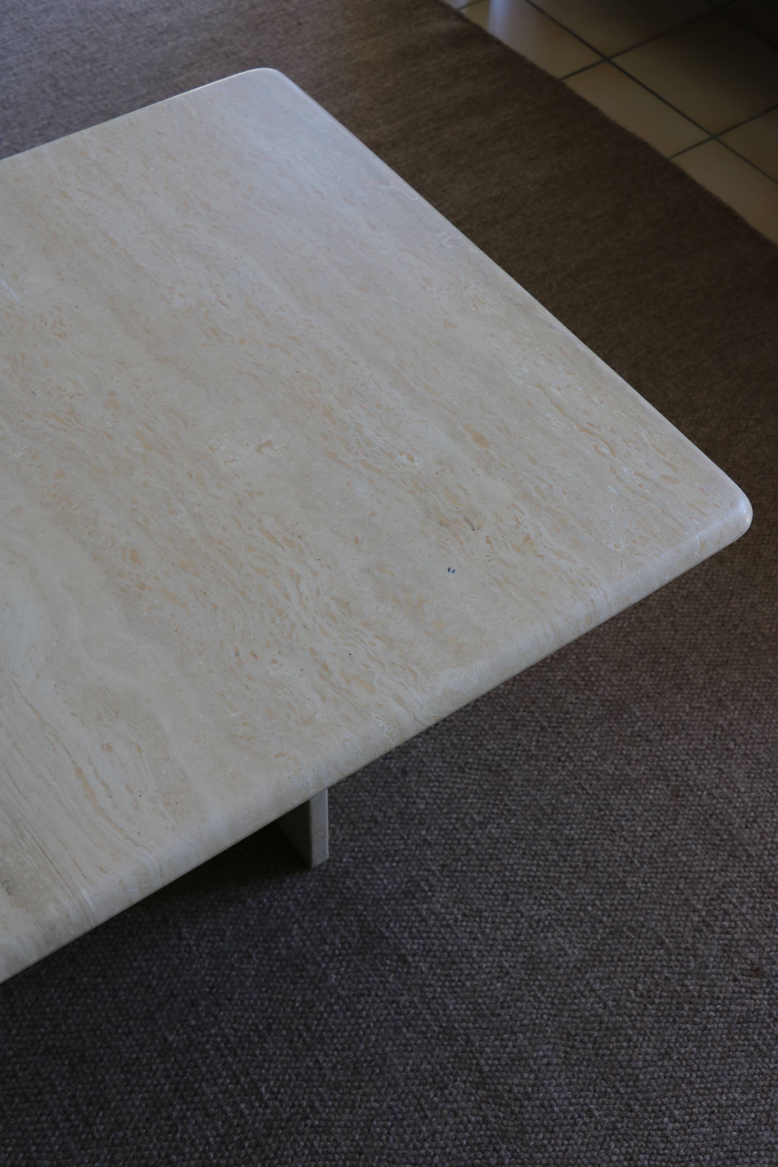 Italian travertine coffee table, 1970