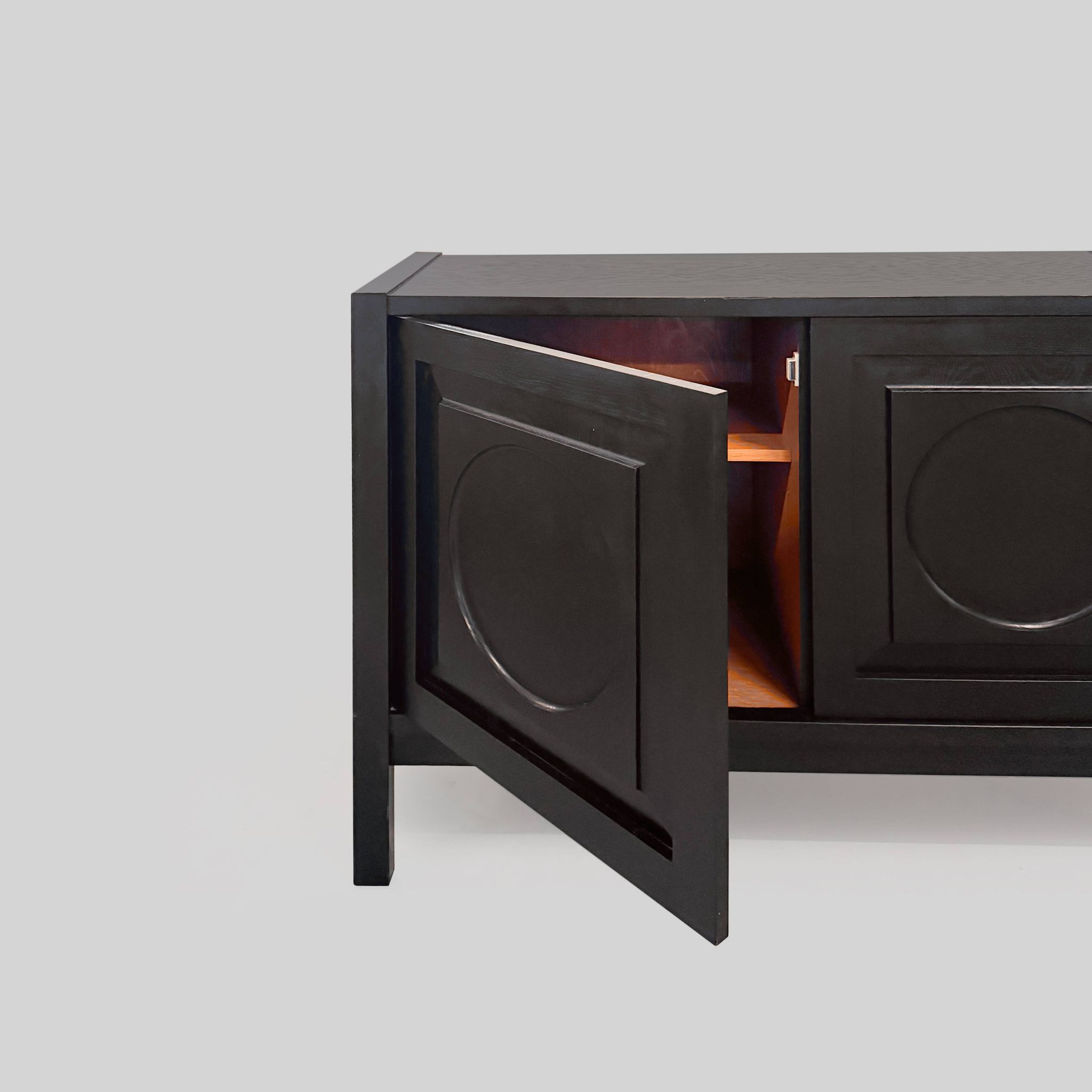 Buffet noir Graphical Defour, années 1970