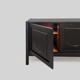 Graphical Defour black sideboard, 1970s