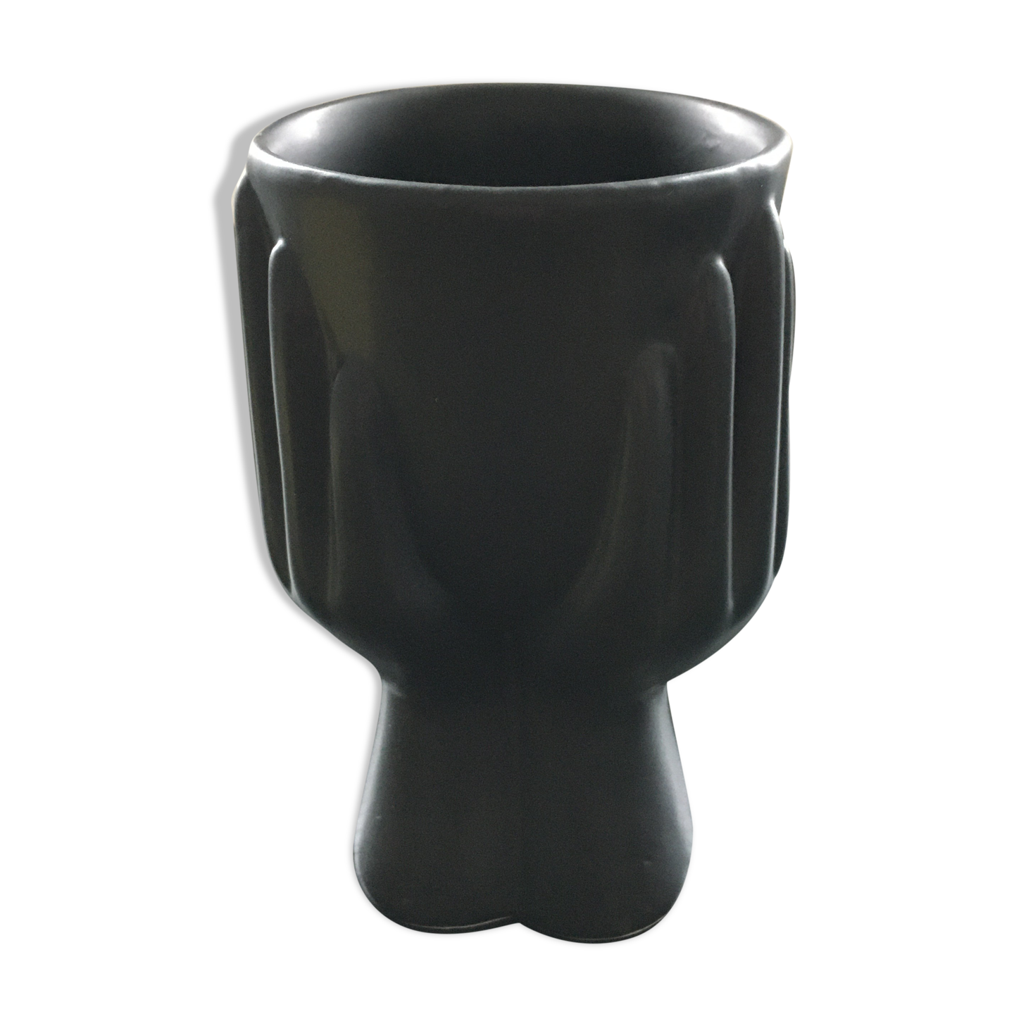 Black hand vase