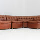Vintage Italian curved modular sofa 1970s, set of 4