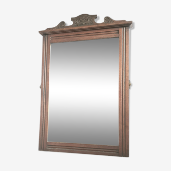 Miroir en bois ciré  69,5 X 44 cm