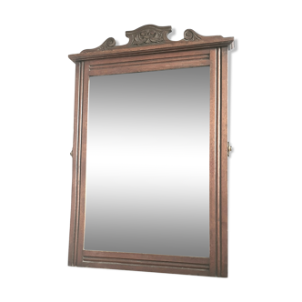 Waxed wooden mirror 69.5 x 44 cm