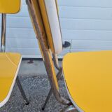 4 chairs formica pop yellow 1970