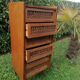Commode chiffonnier en bois et rotin