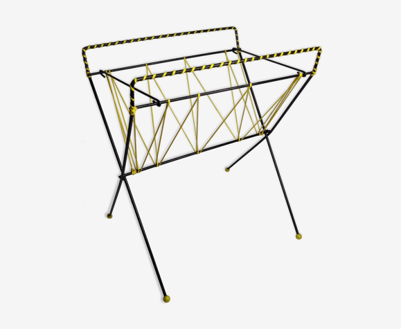Porte-revues scoubidou pliant vintage