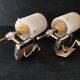 Pair of vintage perspex wall lamps