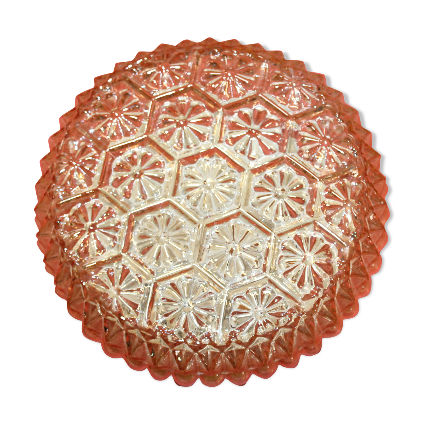 Moulded glass wall sconce