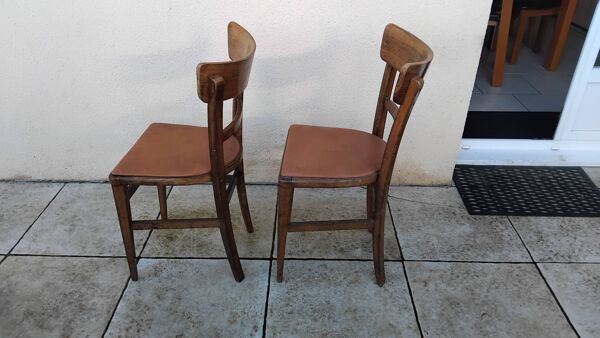 Paire de chaise vintage bistrot style BAUMANN