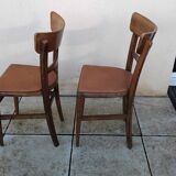 Pair of vintage bistro chairs in BAUMANN style