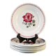 8 flat plates badonviller rose red
