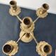 Five-branch candlestick, brass.