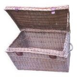 Century-old wicker trunk