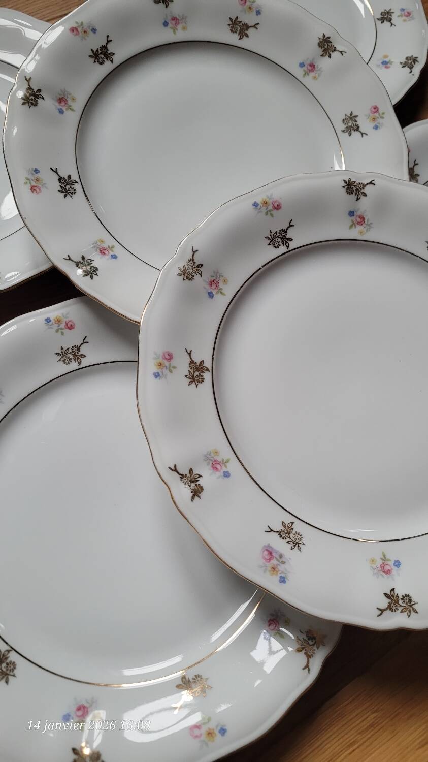 6 antique dessert plates from Bavaria
