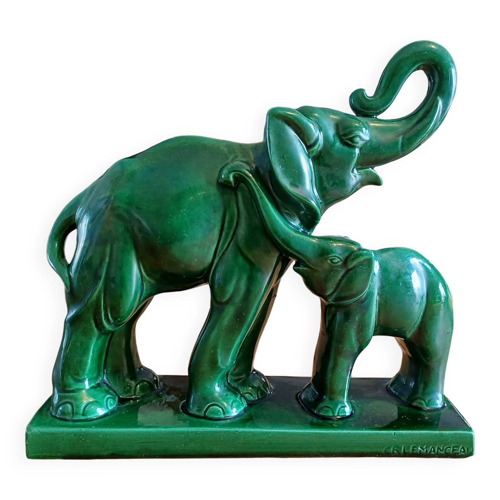 Lemanceau elephant earthenware by St Clément