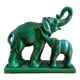 Éléphant Lemanceau en faïence verte de St Clément