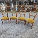 4 chaises style Louis Philippe en noyer