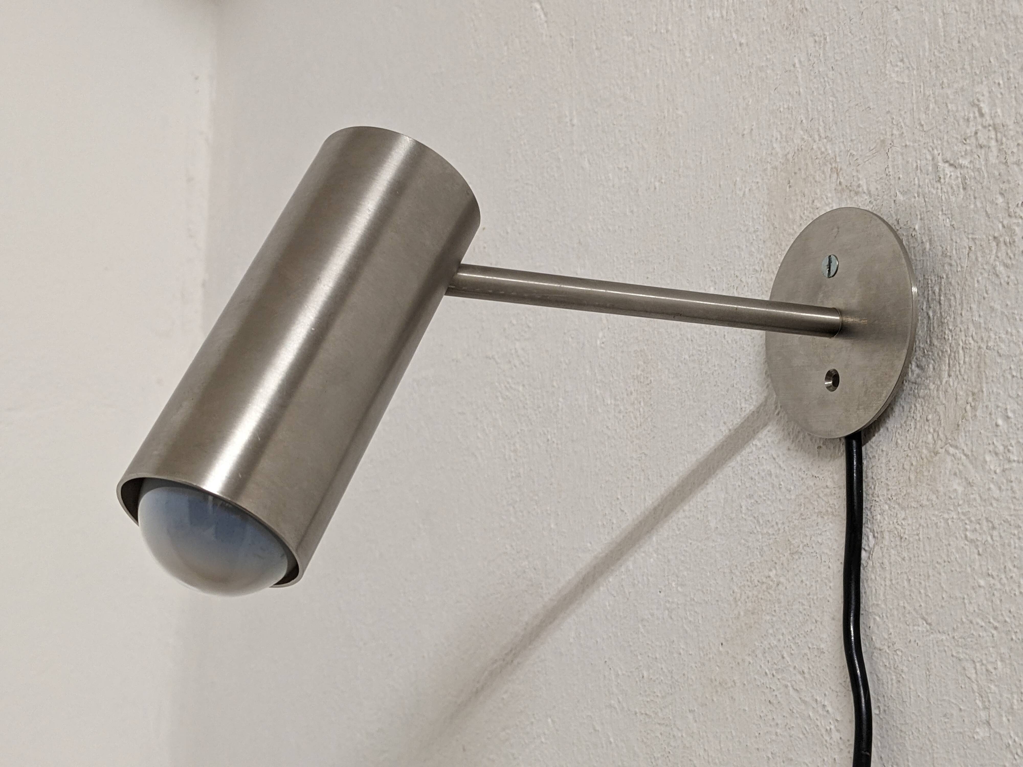 Stainless steel spotlight, 60s-70s