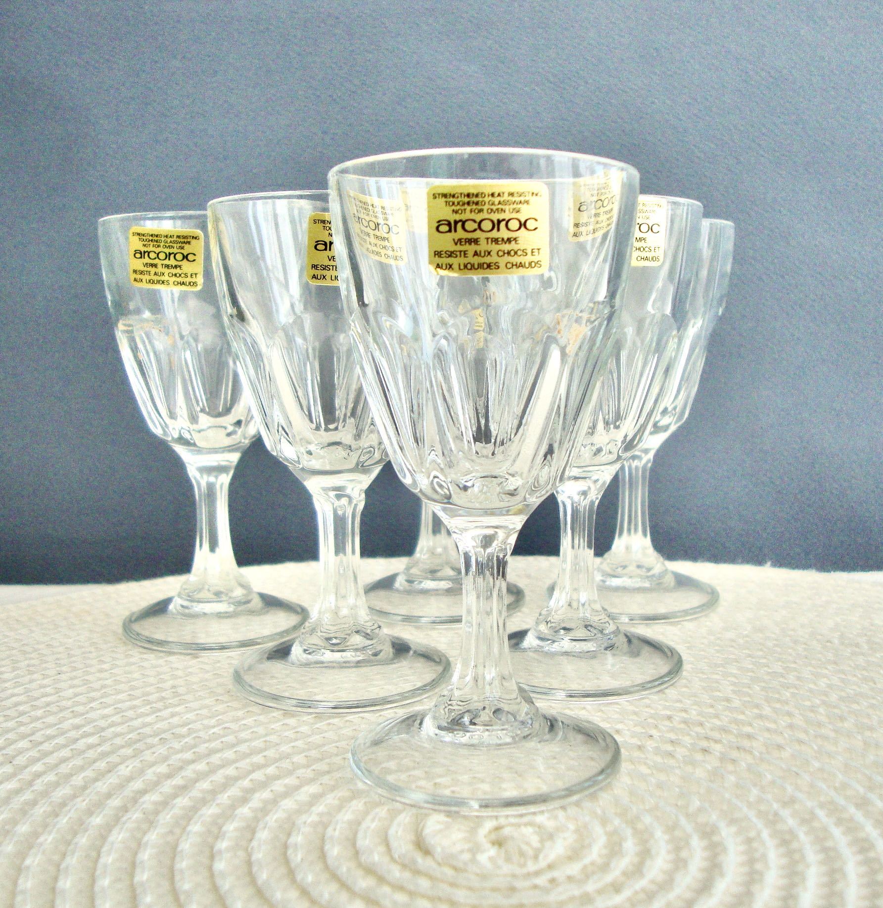 Suite de 6 verres Arcoroc