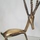 Lot of 2 vintage brass antelopes