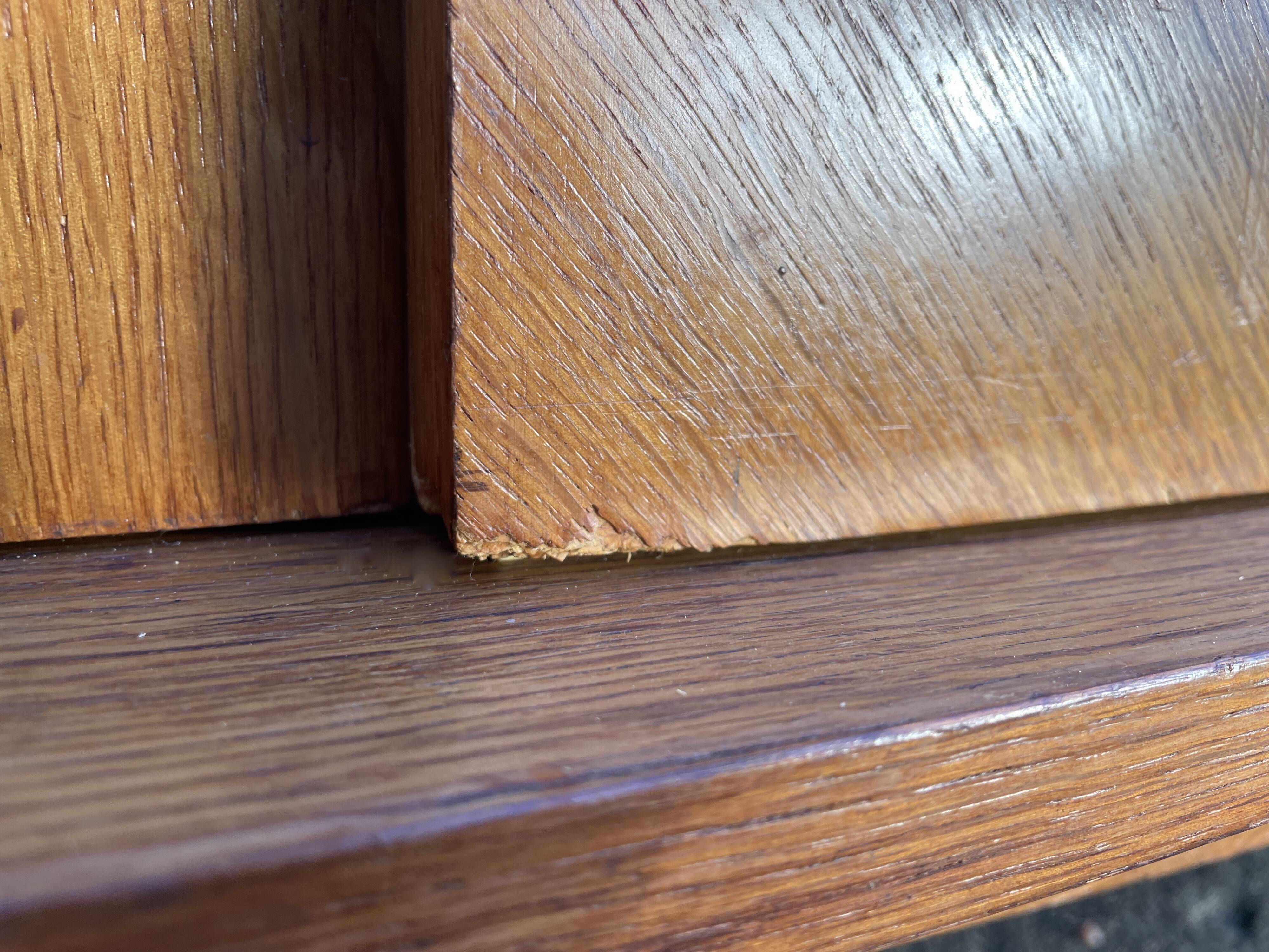 Light oak sliding door wardrobe, 1960