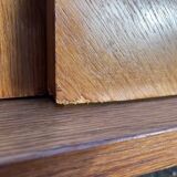 Light oak sliding door wardrobe, 1960