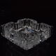 Pair of ashtrays, cut crystal glass, bohemia in the 1960's