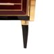 Mid Century Solid Wood And Colored Glass Bar Furniture, Italy 1950's