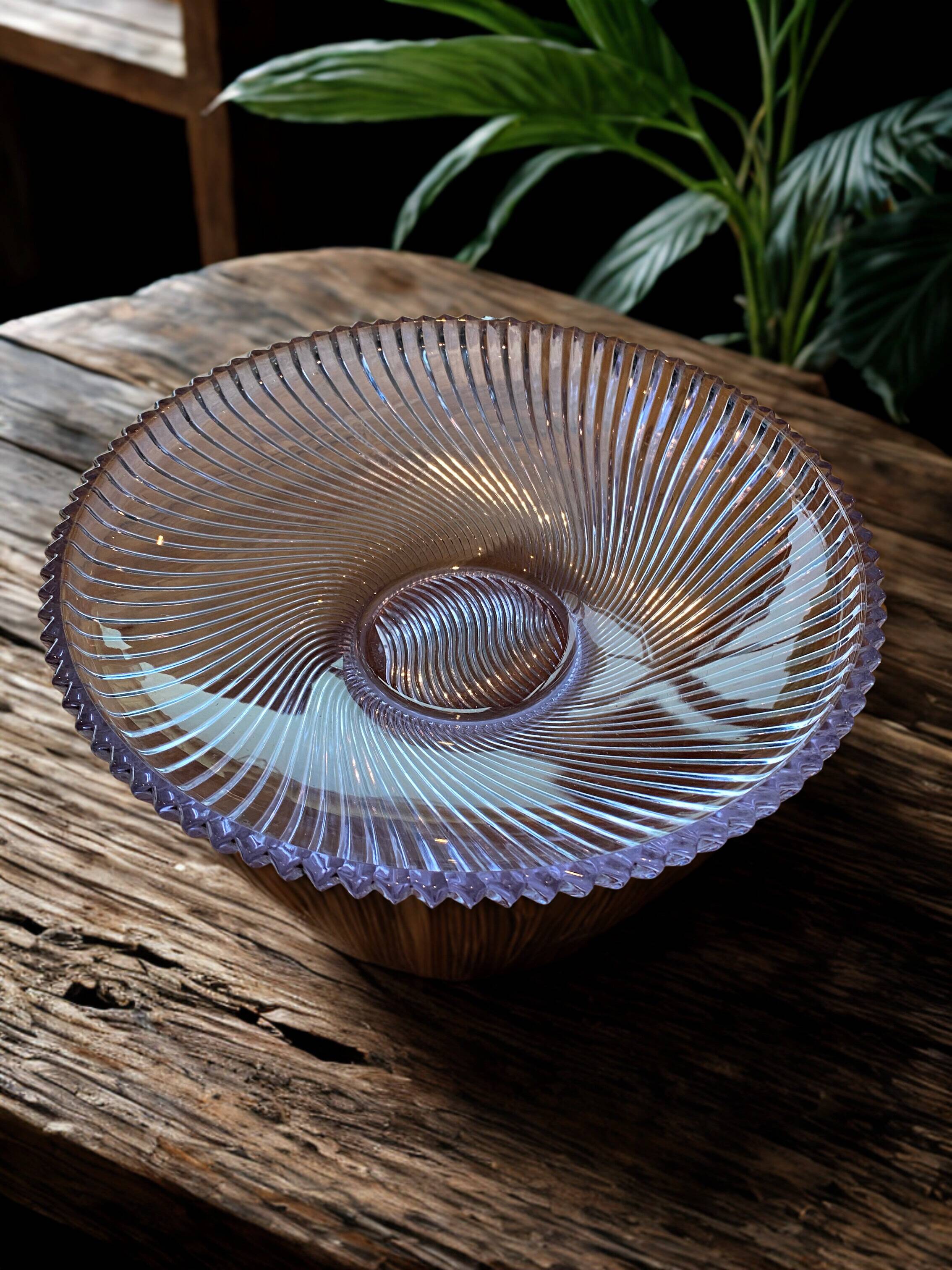 1970s glass fruit bowl