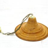 Suspension vintage en bambou, années 1970