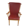 Baumann armchair wood and imitation red