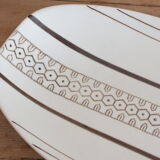 Vintage earthenware ravier from Longchamp geometric décor