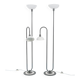 2 Postmodern 1980s Memphis Style Uplighter Floor Lamps, Torchiere, Italy, 1980s