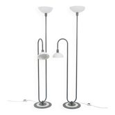 2 Postmodern 1980s Memphis Style Uplighter Floor Lamps, Torchiere, Italy, 1980s