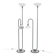 2 Postmodern 1980s Memphis Style Uplighter Floor Lamps, Torchiere, Italy, 1980s