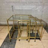 Tables gigognes italiennes en laiton