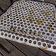 4 armchairs chairs Seducta perforated steel 50s by René Malaval