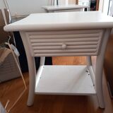 Set rattan headboard +2 matching bedside tables
