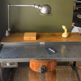 Modified industrial post office desk + Jieldé lamp