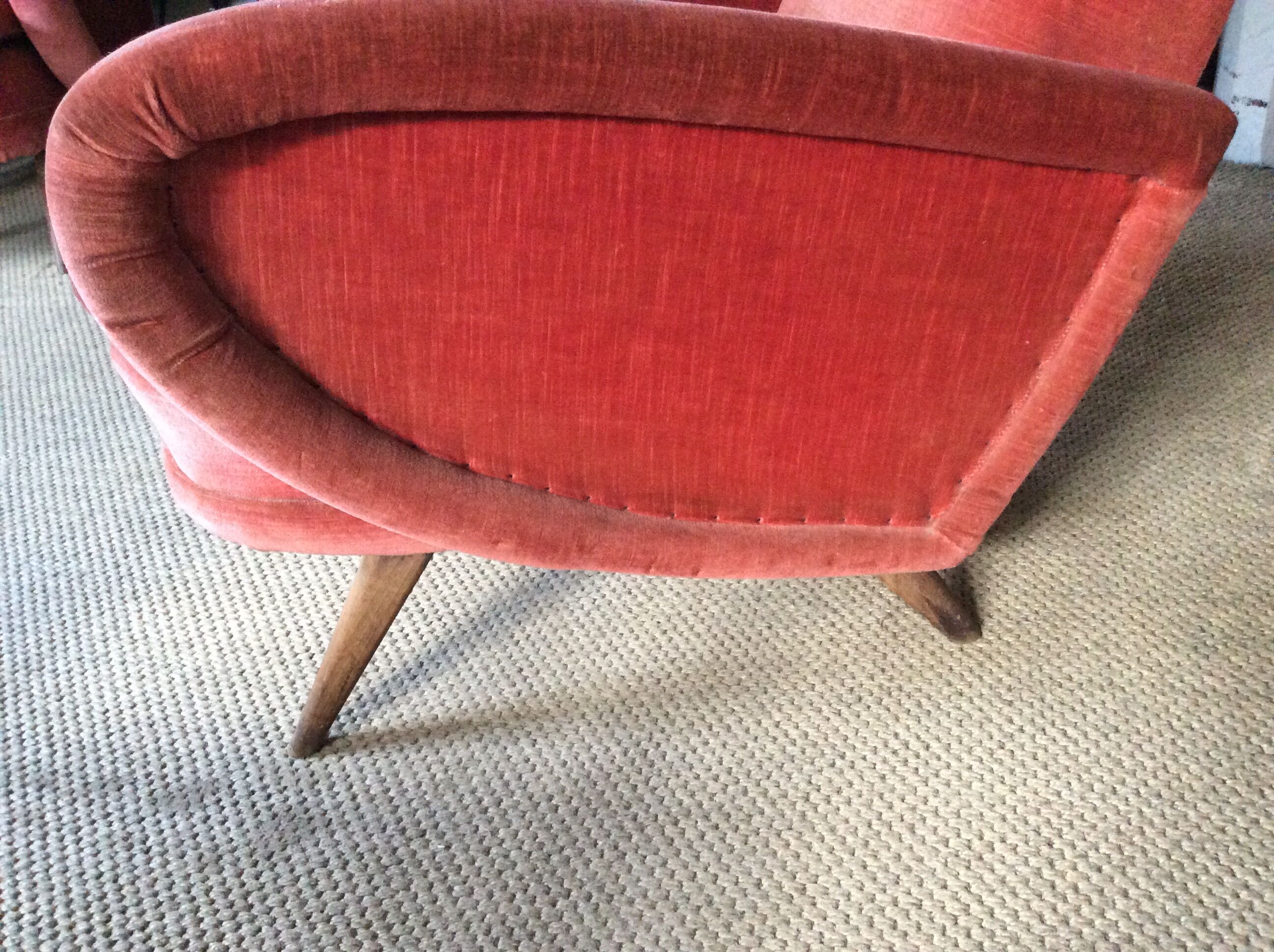 Velvet armchair