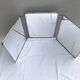 Former mirror triptych barbier contour metal chromé - vintage chain 24x30cm