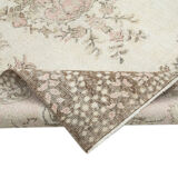 Hand-knotted vintage turkish beige rug 170 cm x 290 cm