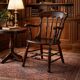 19th-Century English Beech Wood Armchair in Dark Brown, 1970s