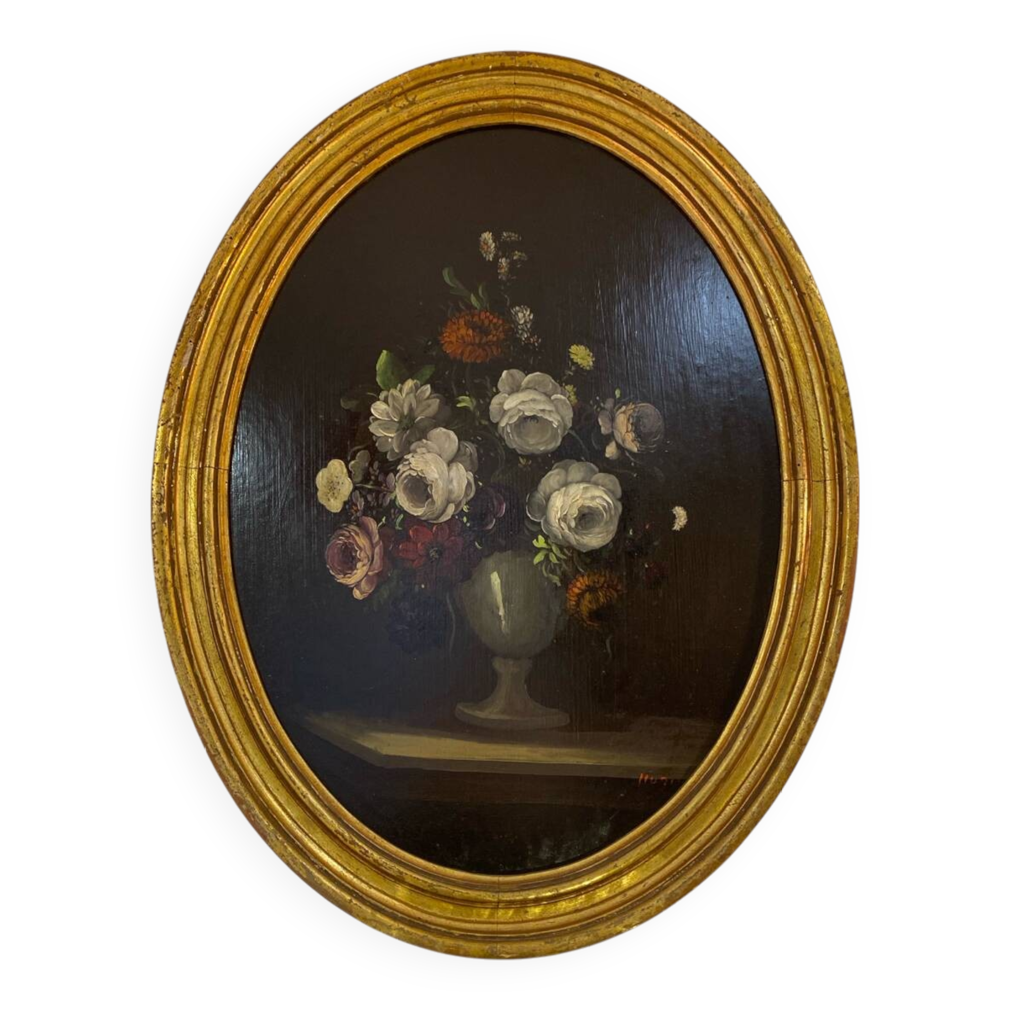 Lot de 2 tableaux anciens huile sur toile