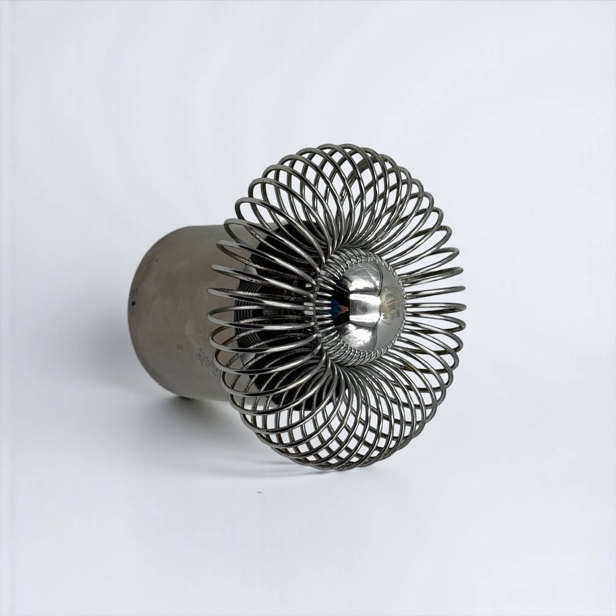 Applique spirale chromée Philippe Rogier pour Oxar France années 70