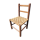 Chaise enfant bois et herbe de mer tressée