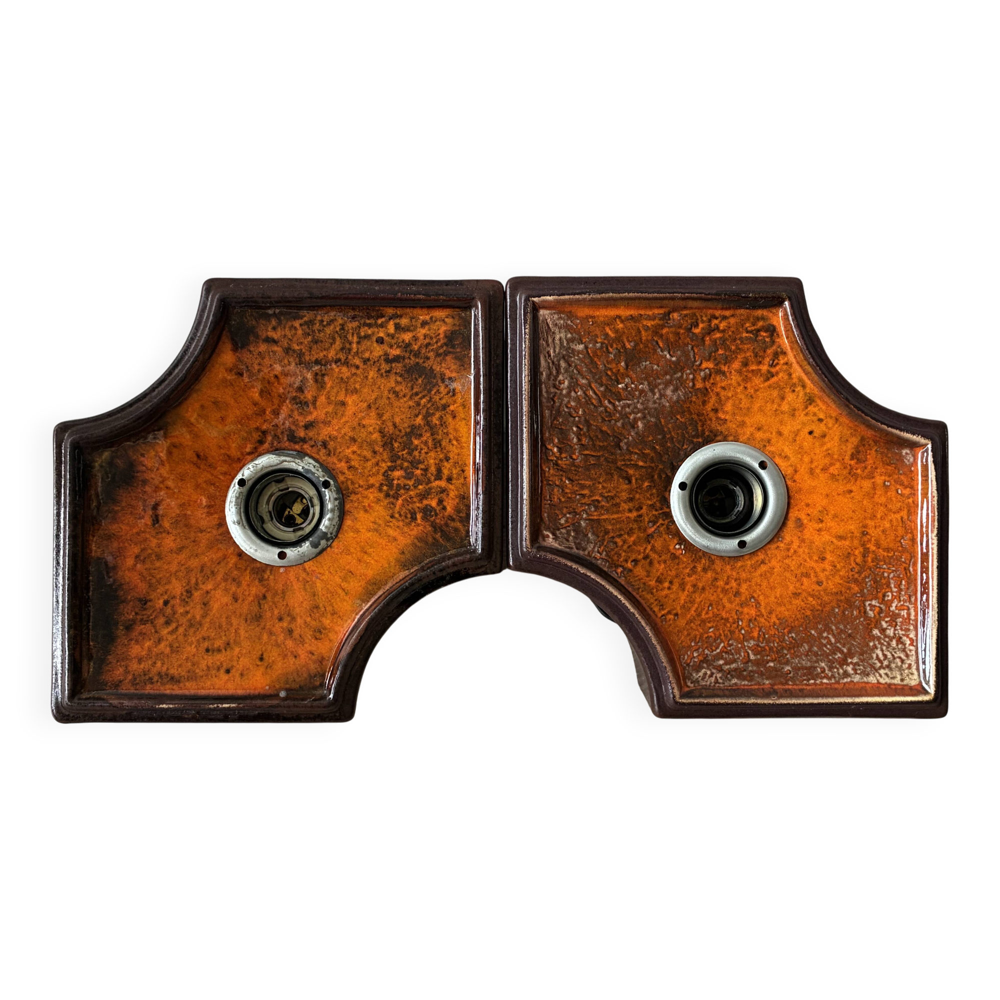 Pair of Fat Lava wall lights