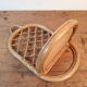 Fluted rattan shelf